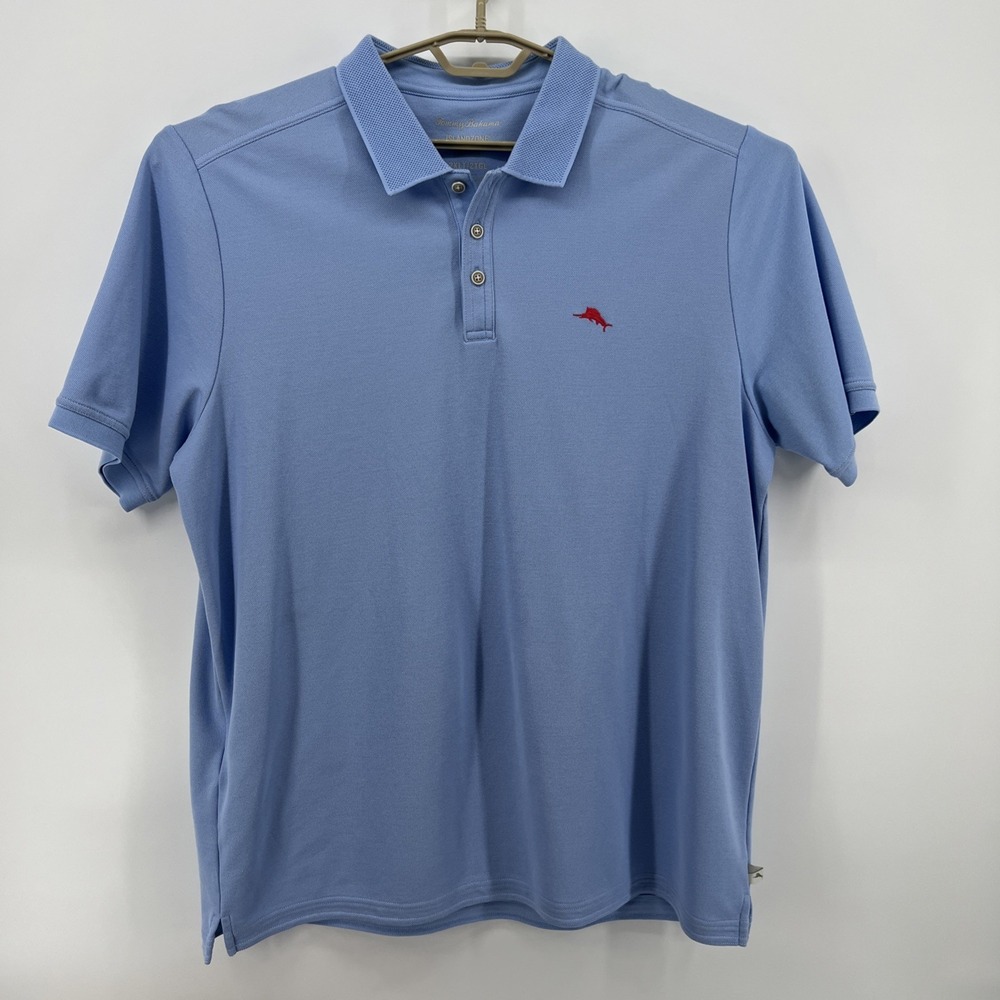 Tommy Bahama Polo Shirt Mens 2XLT Blue Island Zone Supima Cotton Tall